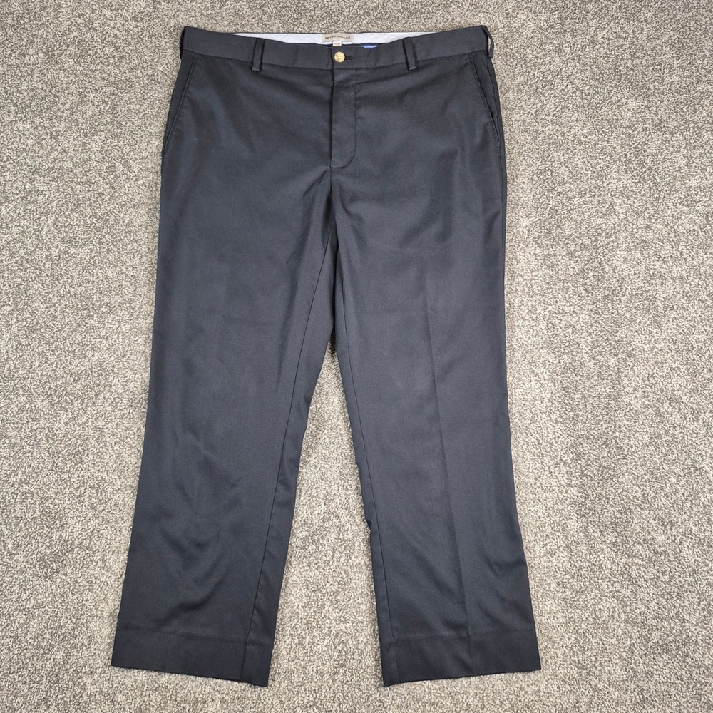 Peter Millar Raleigh Performance Trouser‎ Pants Mens 35 (36x25) Black Chino Golf